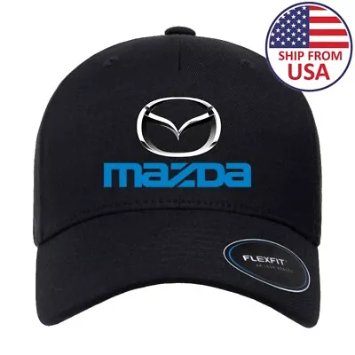 Mazda Car Racing Printed Baseball Cap Black Hat Adult Size • $22.68