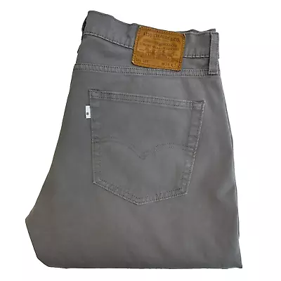 LEVIS 511 Trousers Mens W36 L33 Grey Chino Pants Slim Straight Premium Mid Rise • £34.99