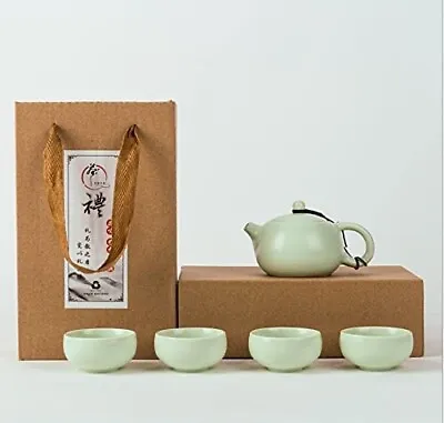 £17.99 • Buy Tea Set Ceramics Kong Fu Tea Set Teapot With 4 Cups Japanese Style China Style 