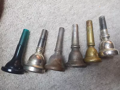 5 Very Old /antique Trombone Tuba / Tenorhorn Mouthpieces  Ambassador Arnolds • $59