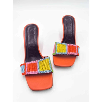 $193 • Buy Staud Billie Beaded Wedge Slide Sandals NWOT, Never Worn