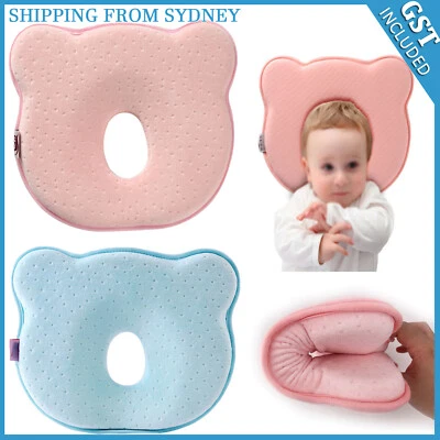 $9.99 • Buy Baby Infant Newborn Memory Foam Bear Prevent Flat Head Neck Support Cot Pillow