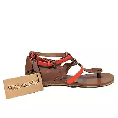 Koolaburra By UGG Dani Leather Gladiator Sandals Womens 10 Brown And Orange • $34.99