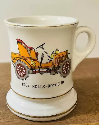 Vintage Mustache￼ Cup Mug 1904 Rolls Royce 10 Capacity 8 Oz Gift • $18