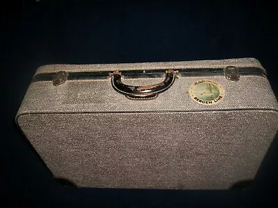  VTG Mark Cross Luggage/Suitcase Hardside~Tweed W.Leather & Handle~24 X15 X6  • $65