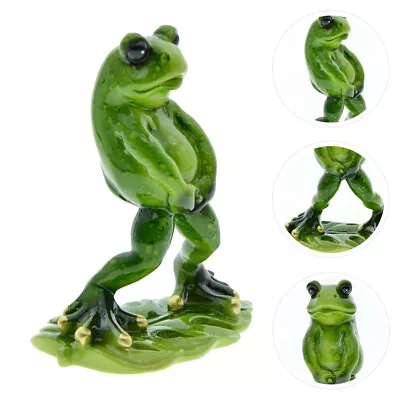  Funny Peeing Frog Resin Lovers Green Decorations Garden Mini Figurine • $14.05