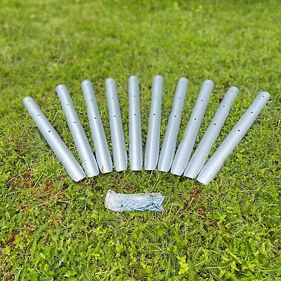 Metal Lawn Edging Log Roll Stakes (Pack Of 10) • £17.99