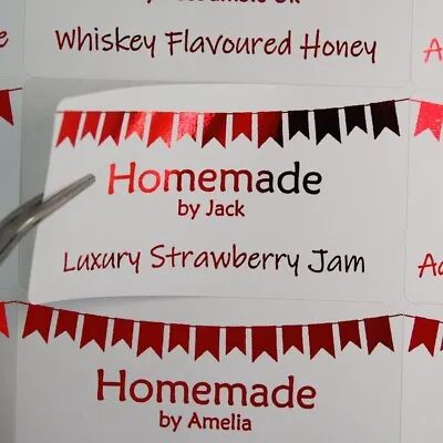 £3.99 • Buy Personalised Jam Jar Chutney Stickers, Homemade Preserve Honey Sticky Labels