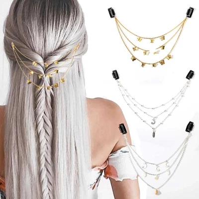 £2.53 • Buy Three Layers Hair Clips Rhinestone Decor Ponytail Hairpin Bride Hair Accessories