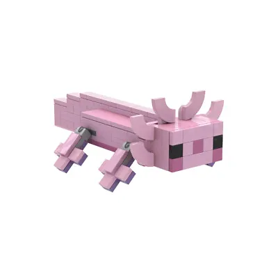 MOC Axolotl Pink Salamander Building Toys 153 Pieces Animal Model Bricks Set • $27.49