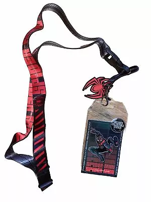 NWT Marvel Spider-Man Miles Morales ID Lanyard Badge Holder Rubber Charm Sticker • $11.99