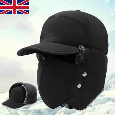 £7.88 • Buy Men's Winter Earflap Warm Russian Face Mask Ski Cap Outdoor Aviator Trapper Hat