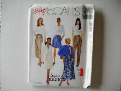 McCalls 8845 Women Shirt Pants Shorts Pull On Pattern Miss Sizes 10-12-14 • $4