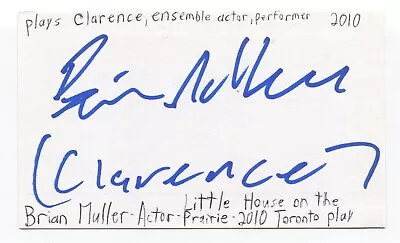 Brian Miller Signed 3x5 Index Card Autographed Actor Little House Play • $45