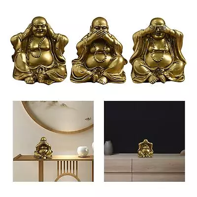 Maitreya Buddha Statue Big Belly Buddha Ornament Decorative Desk Collection • £12.25