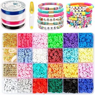 £9.39 • Buy 5000pcs Jewelry DIY Kit Clay Spacer Beads Bracelet Making Ceramic Beads Colorful