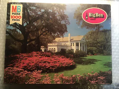 Milton Bradley Big Ben 1000 Piece Puzzle North Carolina Plantation 1978 Sealed • $26.95