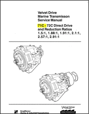 $27 • Buy 71C 72C Marine Transmission Velvet Drive Service Manual Direct Drive 71C 72C
