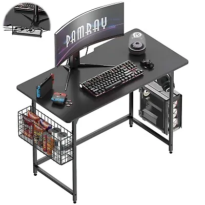 $59.99 • Buy PAMRAY Small White Black Computer Desk Home Office Work Study Gaming Table 100cm