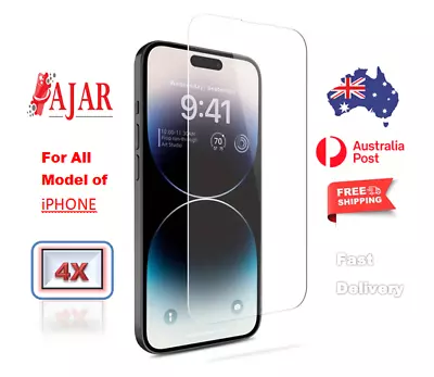 4X IPhone Tempered Glass Screen Protector For 15 14 13 12 8 7 6 Pro/Max/Plus/XS • $2.50