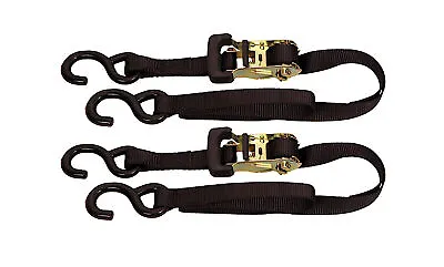 Pit Posse 2 Heavy Duty 6ft Ratchet Tie Down Cargo Straps 1  X 72  Motorcycle ATV • $17.95