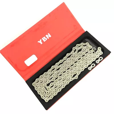 YBN 11 Speed Bicycle Chain 11S Silver SL Semi Hollow Chain MTB Mountain Road Bik • $75.99