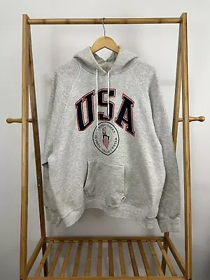 VTG 90s USA Olympic Training Center Big Crest Team Hoodie Sweatshirt Size XXL • $53.95