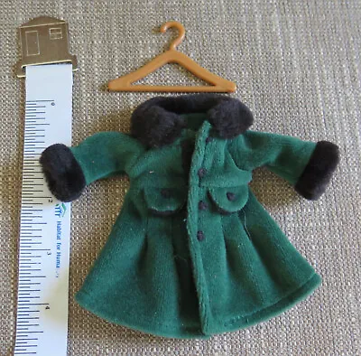Madeleine Bemelmans Green Velvet Faux Fur Doll Coat Madeline • $10.95