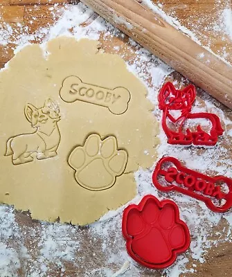 Dog Cookie Cutter Fondant Scoobie Snack Paw Set 1 • £8.99