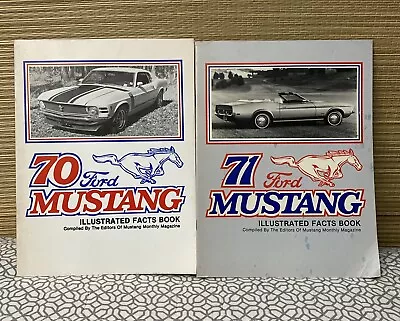 1970 & 1971 Ford Mustang Illustrated Facts Books (2 Book Lot) • $27.95