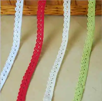 10 Yard Crochet Lace Trim Wedding Bridal Ribbon Sewing DIY Hand Crafts • £3.35