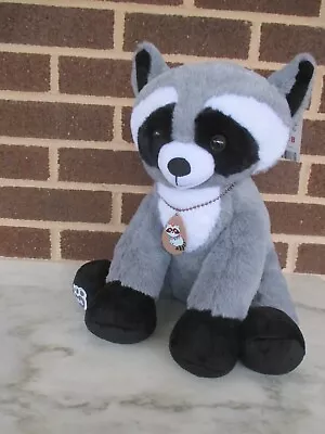 Build A Bear Workshop Woodland Raccoon 12 Long+ 8  Tail Plush Charm Necklace • $54