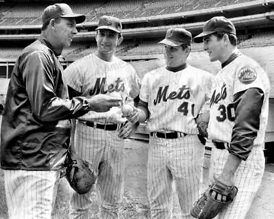 1969 Mets Gil Hodges Jerry Koosman Tom Seaver Nolan Ryan Photo Print Poster • $18.99