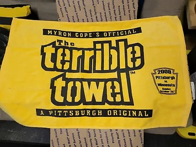 Rare Pittsburgh Steelers Terrible Game Towel Vs Minnesota Vikings OCt 252009 • $49.99