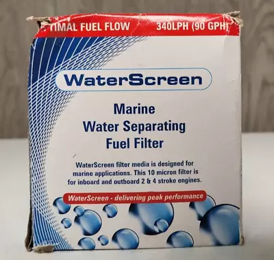 WaterScreen Marine Water Seperating Fuel Filter Inboard & Outboard 2 & 4 Stroke • $11.99