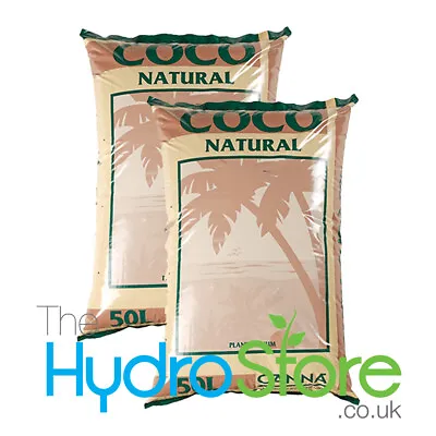 Canna Coco Natural 50 Litres X 2 Coir Growing Medium Soil TWO BAGS • £37.99