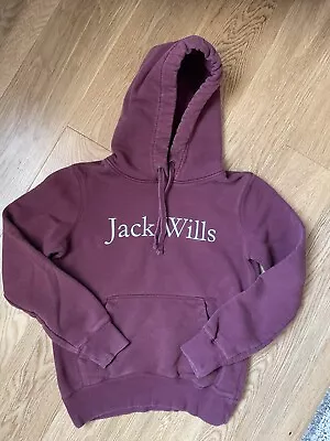 Jack Wills Ladies Burgundy Hoodie Size 6 • £1.99
