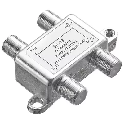 3 Way Coaxial Cable Splitter5-2400MHzWroks With CATVSTB BoxSatellite7659 • £4.76