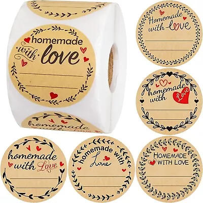 500 Pcs Homemade Mason Jar Labels With Lines - 2 Inch Roll For Canning Stickers • $14.86