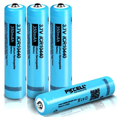 4Pcs ICR10440 350mAh 3.7V Rechargeable Li-ion AAA Batteries Button Top For Light • $10.99