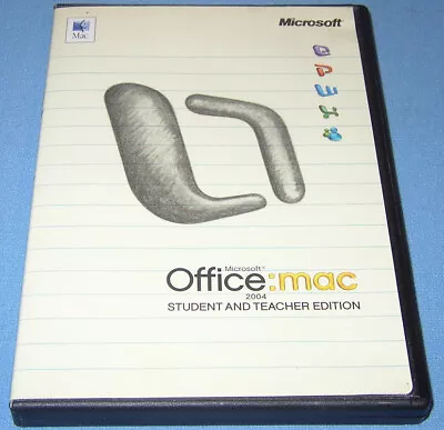 Microsoft Office Mac 2004 Full Version Word Excel Entourage PowerPoint OSX 10.6 • $25