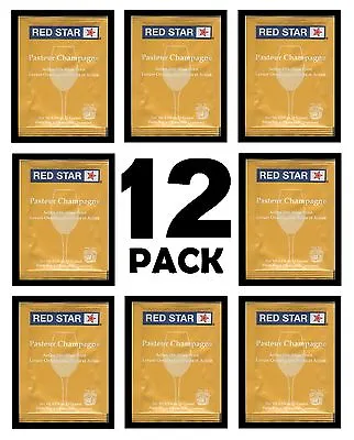 £11.74 • Buy Wine Yeast 12 Pk Red Star Pasteur Blanc Champagne For Cider Soda Fruit Moonshine
