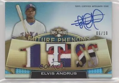 2011 Topps Triple Threads Future Phenoms Sapphire /10 Elvis Andrus #129 Auto • $57.75