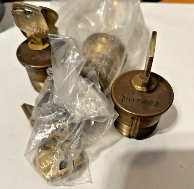 Set Of 4 Sargent 6 Pin-LA Keyway Mortise Cylinders Bronze • $49