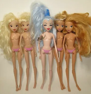 Winx Club Nude Doll LOT (OF 5) Viacom & Rainbow 2012 Stella Flora Icy *HAIR TLC* • $72.95