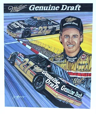 Rusty Wallace 1990  Rusty And MGD   Original Sam Bass Print 19.5 X 23.5  • $24.99