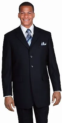 Men's Basic Single Breast 3 Button Work Suit With Pants Fortino Landi 802P • $69.99