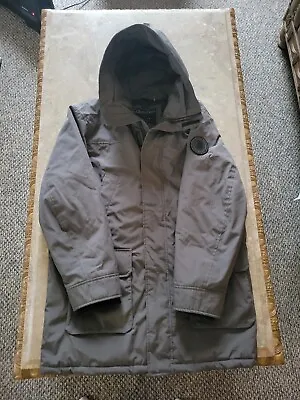   Calvin Klein Arctic Parka In Mechanical Gray Hood; Men's Large Great Conditio • $23.99