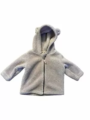 Hanna Andersson Plush Sherpa Teddy Bear Hoodie Pink Size 70 • $18.48