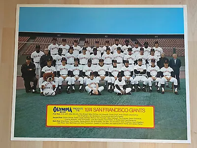 Vintage San Francisco Giants Olympia Beer Original 1974 N.L. Poster • $34.99